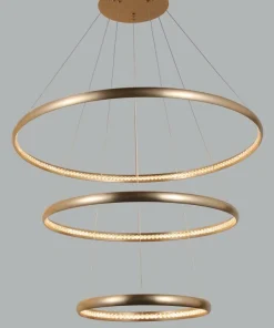 Shop Sklep Kaja Złota lampa wisząca LED okręgi do salonu AZ4429 BRIGHTON | Kaja złoty