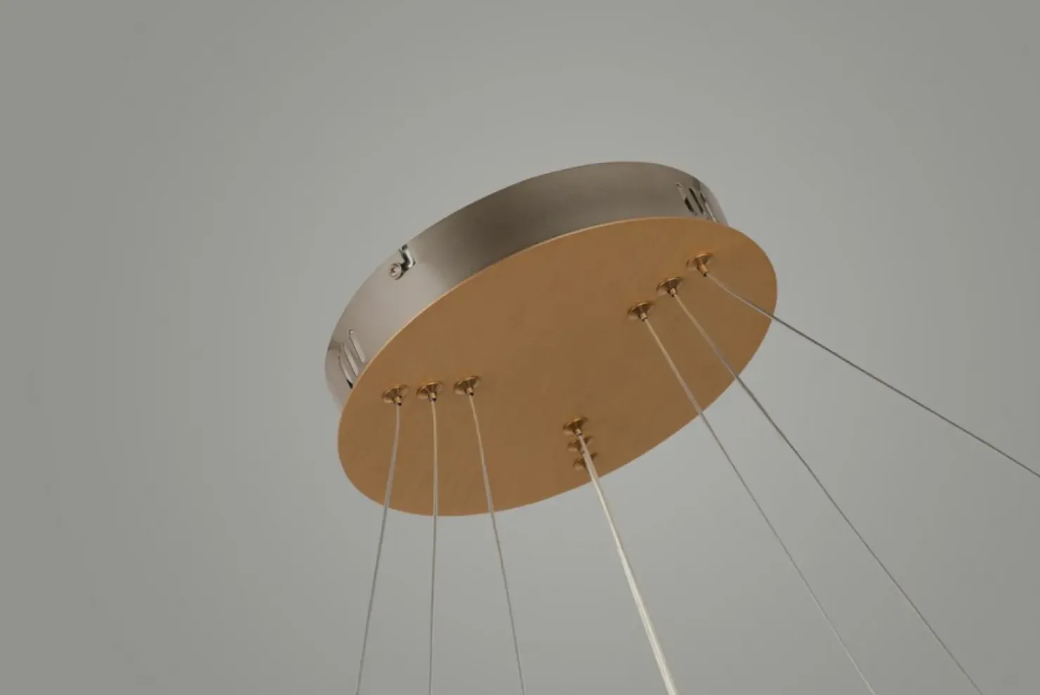 Shop Sklep Kaja Złota lampa wisząca LED okręgi do salonu AZ4429 BRIGHTON | Kaja złoty