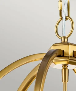 Złota lampa wisząca na łańcuchu FE-CORINNE-3P-M-BB z serii CORINNE*Sklep Kaja New
