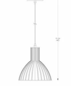 Discount Sklep Kaja Złota lampa wisząca na żarówkę E27 ZM A8082-GLD z serii DOLIA | Kaja