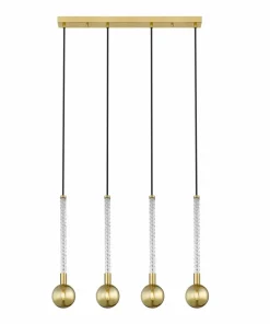 Best Sale Sklep Kaja Złota lampa wisząca na listwie, nad stół P0583-04A-2GHF MIDA | Kaja