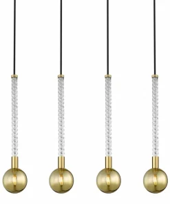 Best Sale Sklep Kaja Złota lampa wisząca na listwie, nad stół P0583-04A-2GHF MIDA | Kaja