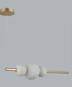 Outlet Sklep Kaja Złota lampa wisząca nad wyspę kuchenną AZ4427 SANDRA | Kaja złoty