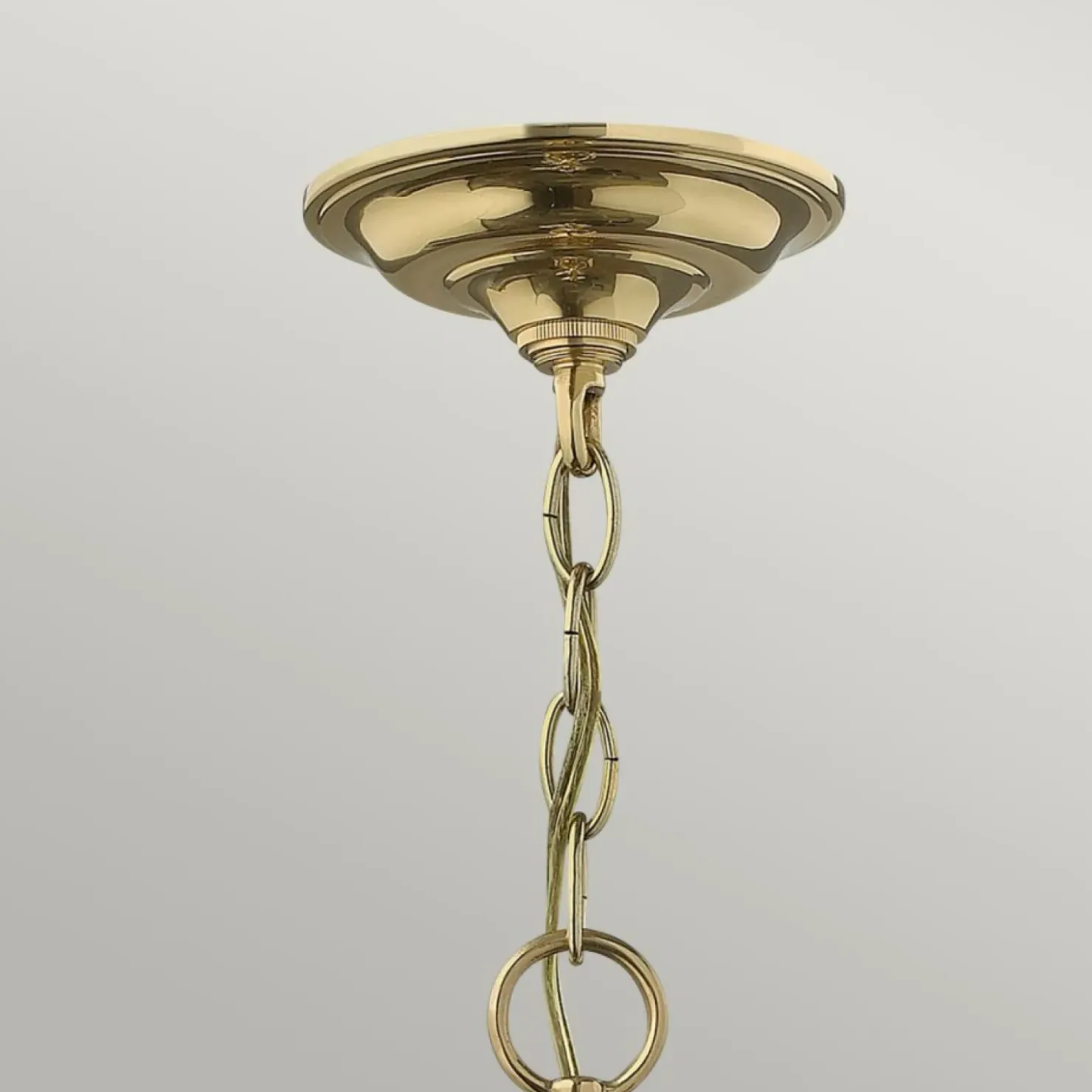 Złota lampa wisząca, szklany klosz HK-GENTRY-P-L-PB z serii GENTRY*Sklep Kaja Online