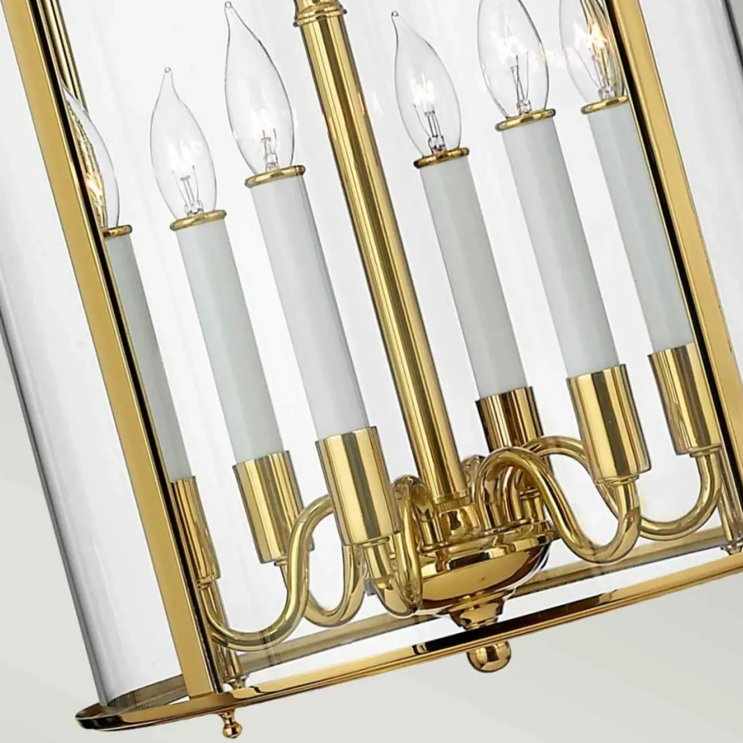 Złota lampa wisząca, szklany klosz HK-GENTRY-P-L-PB z serii GENTRY*Sklep Kaja Online