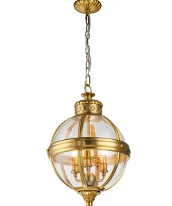 Złota lampa wisząca w kształcie kuli FE-ADAMS-3P-BB z serii ADAMS*Sklep Kaja Discount