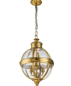 Złota lampa wisząca w kształcie kuli FE-ADAMS-3P-BB z serii ADAMS*Sklep Kaja Discount