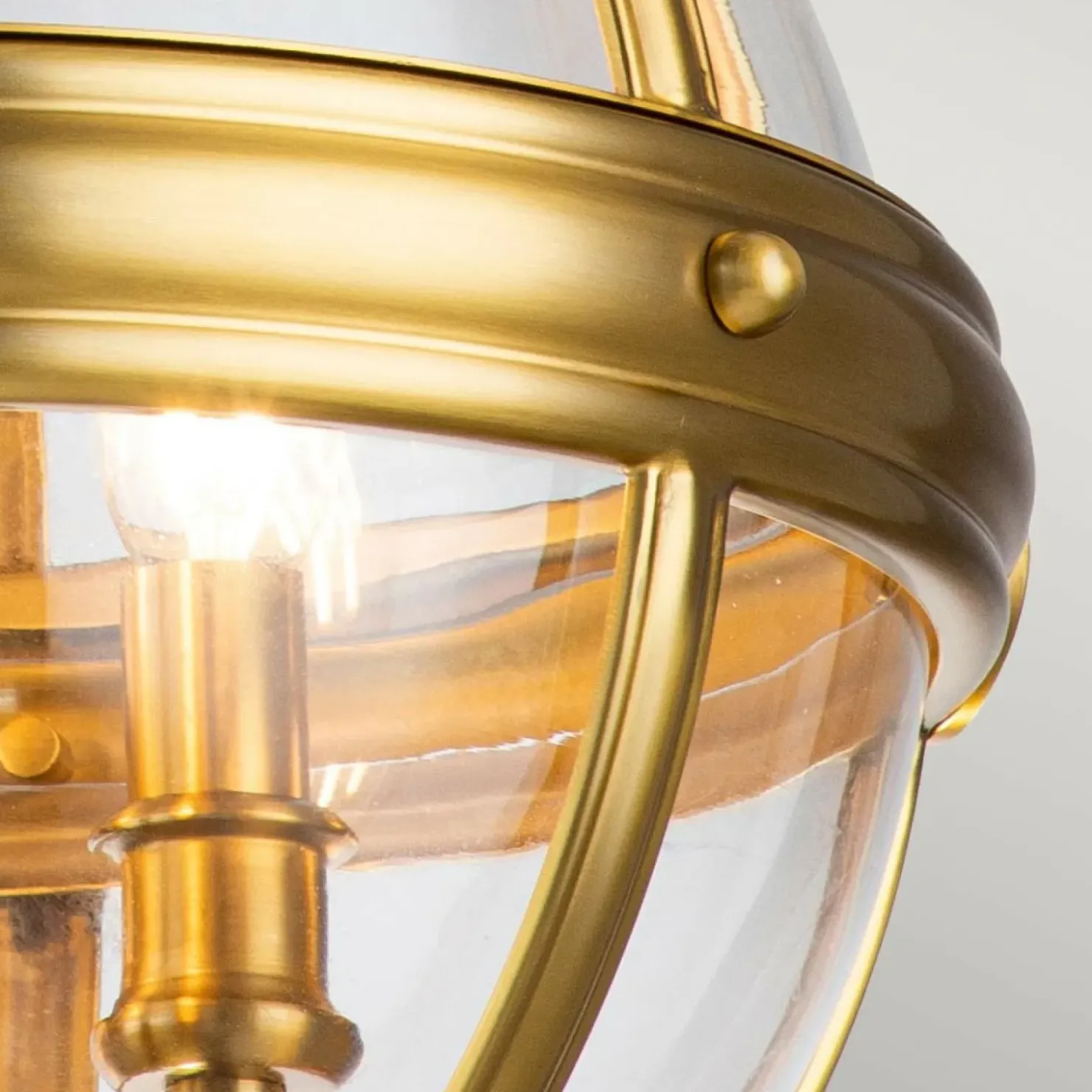 Złota lampa wisząca w kształcie kuli FE-ADAMS-3P-BB z serii ADAMS*Sklep Kaja Discount