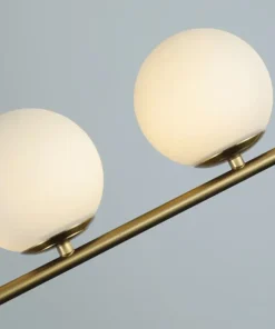 Outlet Sklep Kaja Złota lampa wisząca z białymi kloszami AZ4419 SANTANDER | Kaja złoty