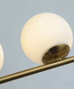 Outlet Sklep Kaja Złota lampa wisząca z białymi kloszami AZ4419 SANTANDER | Kaja złoty