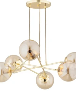 Best Sale Sklep Kaja Złota lampa wisząca z kloszami, gwint E14 AL 63248 z serii TRISTAN
