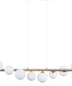 Outlet Sklep Kaja Złota lampa wisząca z kloszami do jadalni AZ4407 SYBILLA | Kaja złoty