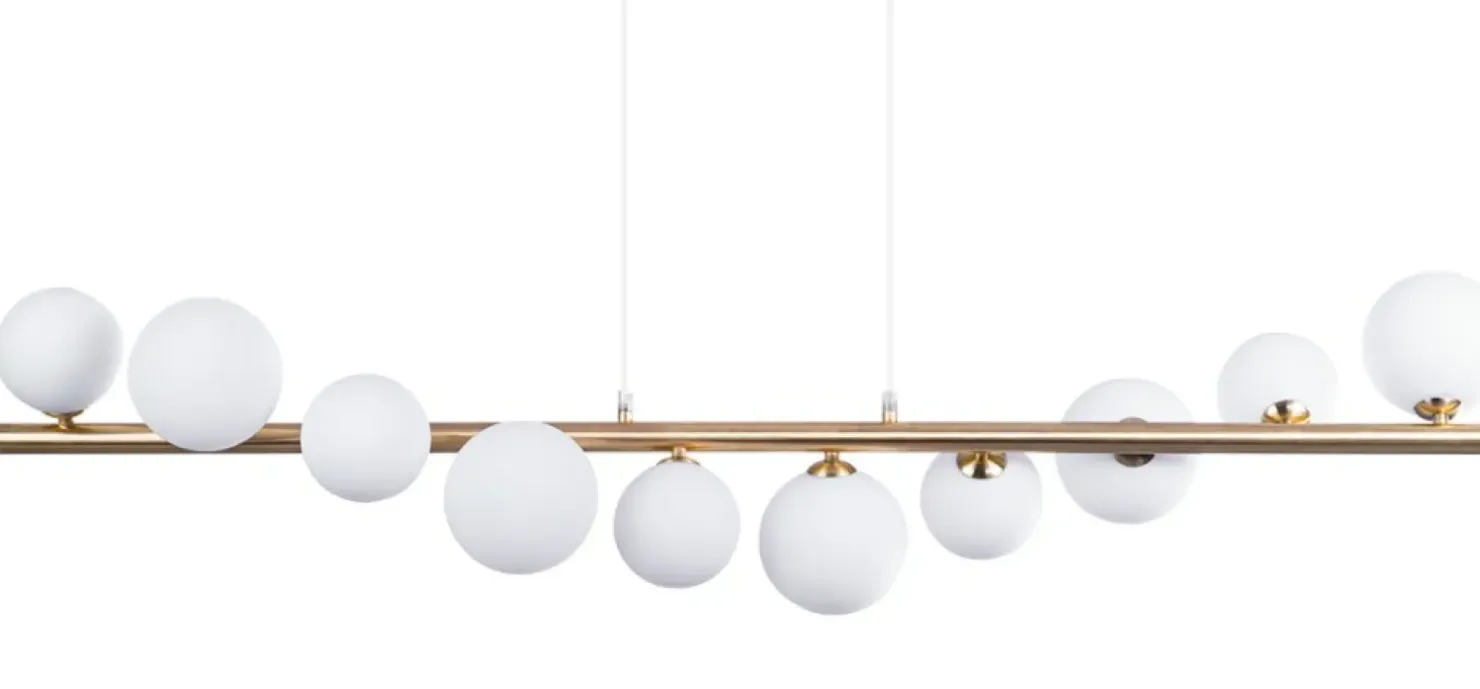 Outlet Sklep Kaja Złota lampa wisząca z kloszami do jadalni AZ4407 SYBILLA | Kaja złoty