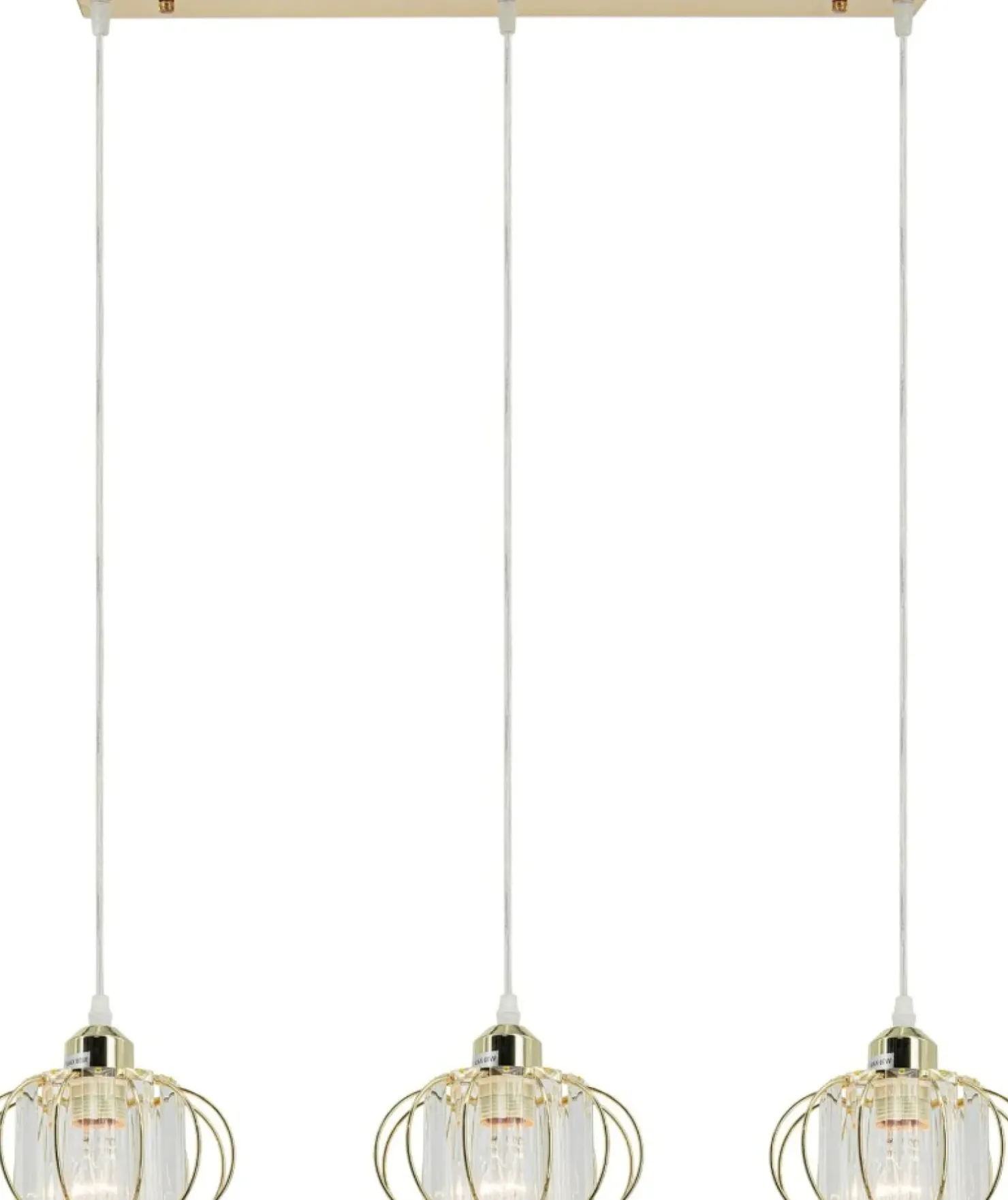 New Sklep Kaja Złota lampa wisząca z kryształkami 8221/3 TR z serii AC złoty