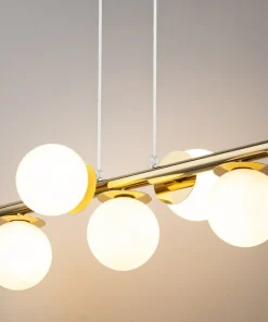 Hot Sklep Kaja Złota lampa wisząca z mlecznymi kloszami SIG 40795 z serii AVOLA