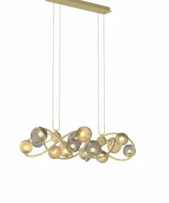 Sale Sklep Kaja Złota lampa wisząca z ryflowanymi kloszami WF 7015-1404 METZ | Kaja