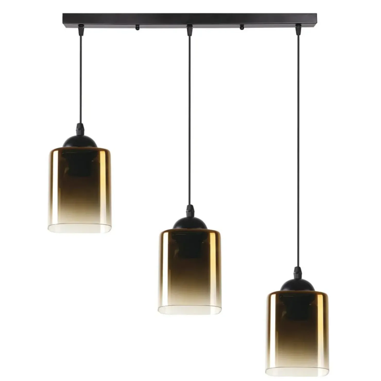 Shop Sklep Kaja Złota lampa wisząca z trzema kloszami 33-21175 z serii SERENA | Kaja Oświetlenie