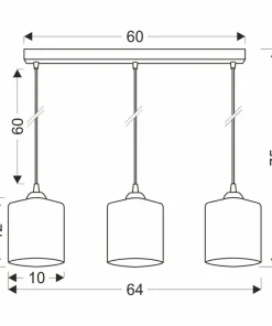 Shop Sklep Kaja Złota lampa wisząca z trzema kloszami 33-21175 z serii SERENA | Kaja Oświetlenie