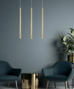 Cheap Sklep Kaja Złota lampa wisząca z tubami, nad stół LP-894/3L GD LUNGO | Kaja