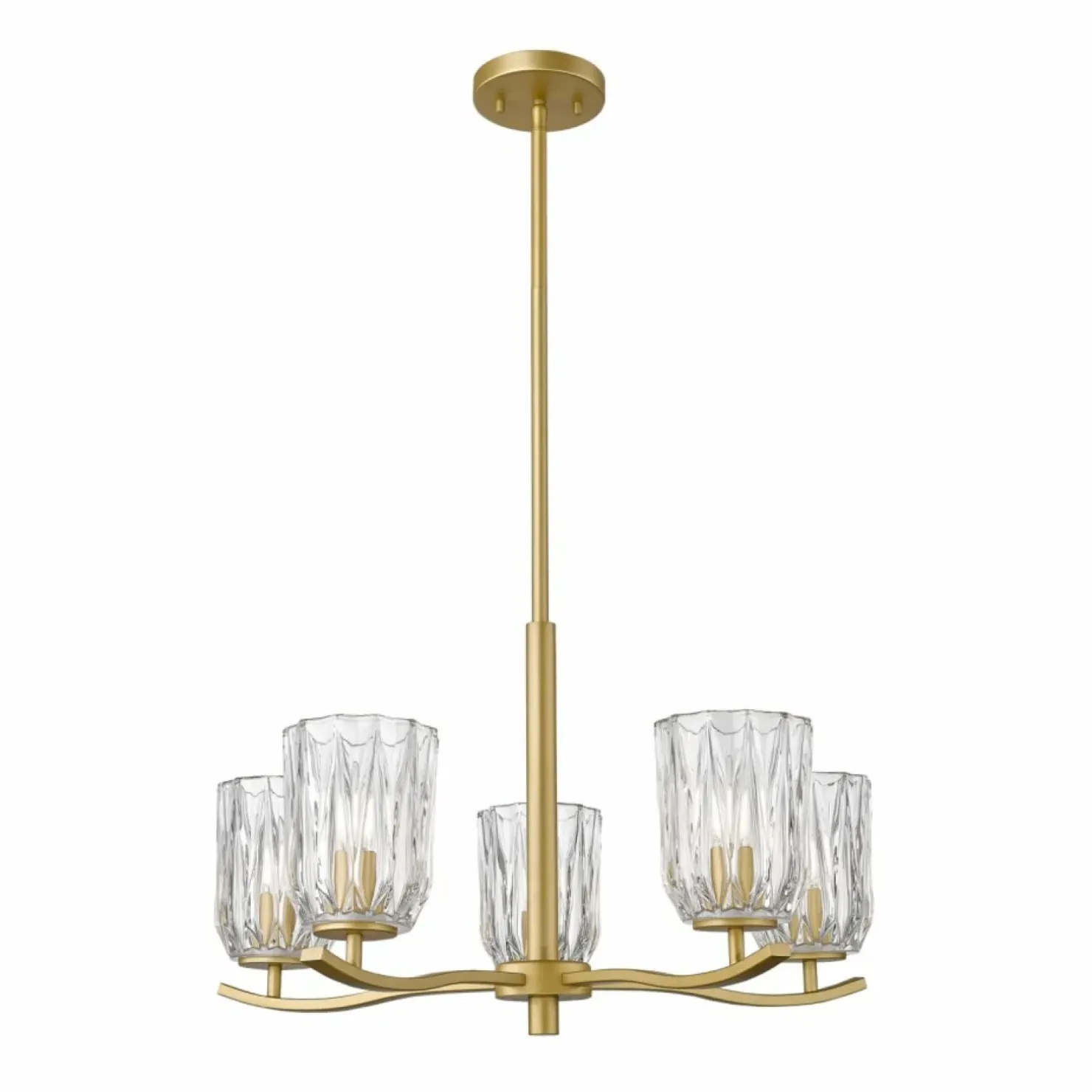 Online Sklep Kaja Złota lampa z kryształowymi kloszami P0590-05B-V7AC TAZZA | Kaja