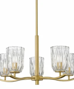 Online Sklep Kaja Złota lampa z kryształowymi kloszami P0590-05B-V7AC TAZZA | Kaja