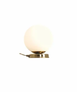 Złota lampka biurkowa z kloszem do biura 1076B30_M BALL | Kaja*Sklep Kaja Flash Sale