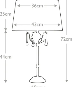 Złota lampka stołowa do salonu AML-TL-BRONZE z serii AMARILLI*Sklep Kaja Clearance