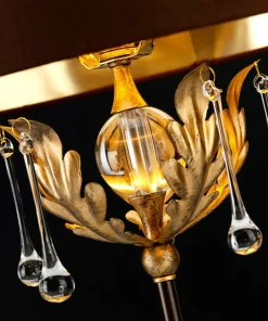 Złota lampka stołowa do salonu AML-TL-BRONZE z serii AMARILLI*Sklep Kaja Clearance