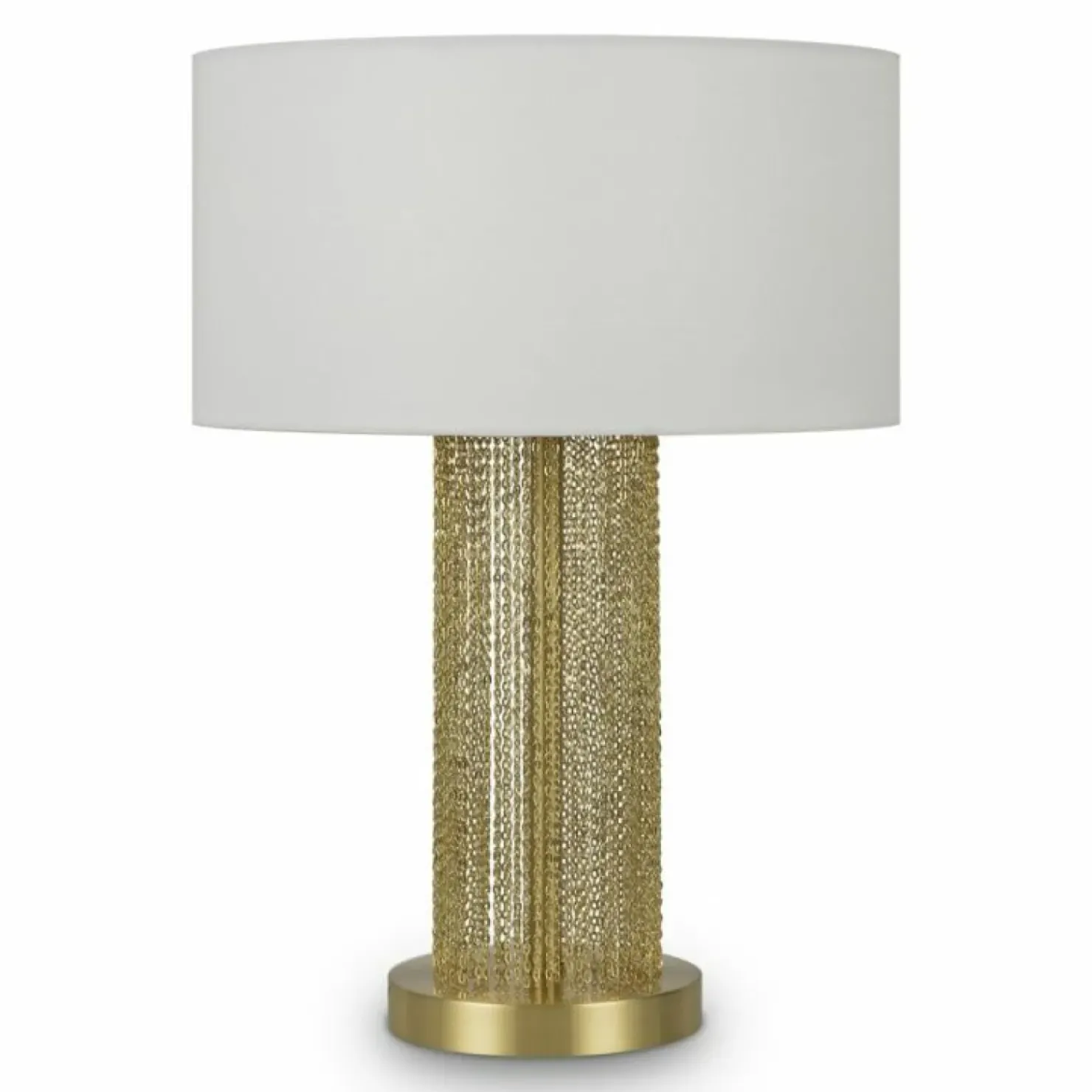 Złota lampka stołowa z białym abażurem MOD151TL-01G z serii IMPRESSIVE*Sklep Kaja Hot