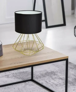 Złota lampka stołowa z czarnym abażurem MLP6272 z serii LUPO | Kaja Oświetlenie*Sklep Kaja Flash Sale