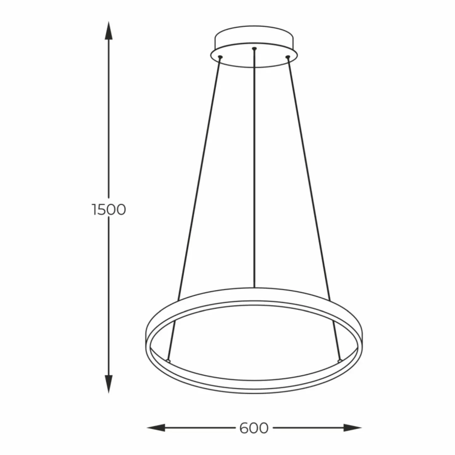 New Sklep Kaja Złota, ledowa obręcz do salonu ⌀60cm 2023201-GD60 BRENO | Kaja