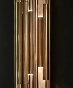 Złota, nowoczesna lampa ścienna z rurek MX W0187 ORGANIC | Kaja*Sklep Kaja Cheap