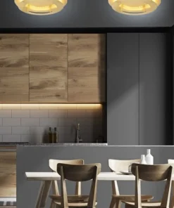 Złota, nowoczesna lampa sufitowa LED 98-66190 MERLE | Kaja Oświetlenie*Sklep Kaja Store