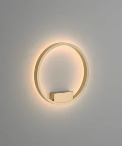 Złota obręcz, ledowa lampa ścienna MOD058WL-L25BS3K z serii RIM | Kaja*Sklep Kaja Cheap