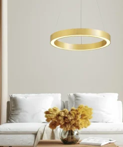 Flash Sale Sklep Kaja Złota, okrągła lampa wisząca LED PL200910-400-GD CARLO | Kaja