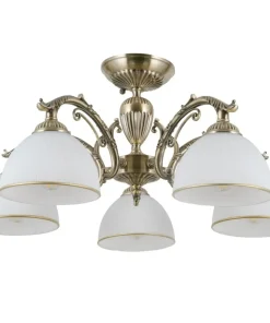 Złota, ozdobna lampa sufitowa PND-5122-5 FENEZA | Kaja Oświetlenie*Sklep Kaja Cheap