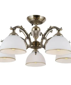Złota, ozdobna lampa sufitowa PND-5122-5 FENEZA | Kaja Oświetlenie*Sklep Kaja Cheap