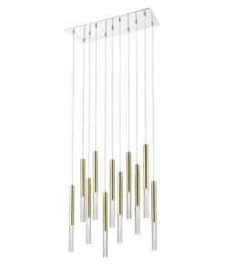 Store Sklep Kaja Złote tuby wiszące, do salonu P0461-11L-B5F7 ONE| Kaja Oświetlenie