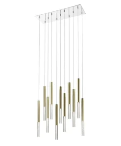 Store Sklep Kaja Złote tuby wiszące, do salonu P0461-11L-B5F7 ONE| Kaja Oświetlenie