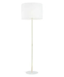 Złoto-biała lampa stojąca glamour TK 16033 UMBERTO WHITE GOLD | Kaja*Sklep Kaja Shop