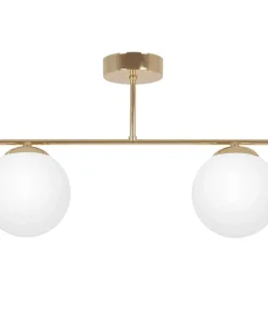 New Sklep Kaja Złoto-biała lampa sufitowa nad aneks kuchenny K-5421 z serii REA