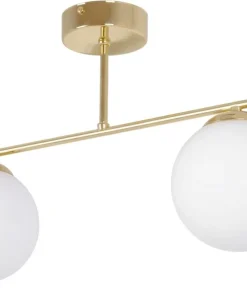 New Sklep Kaja Złoto-biała lampa sufitowa nad aneks kuchenny K-5421 z serii REA