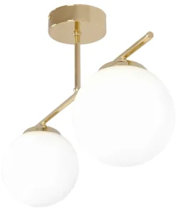 New Sklep Kaja Złoto-biała lampa sufitowa nad aneks kuchenny K-5421 z serii REA