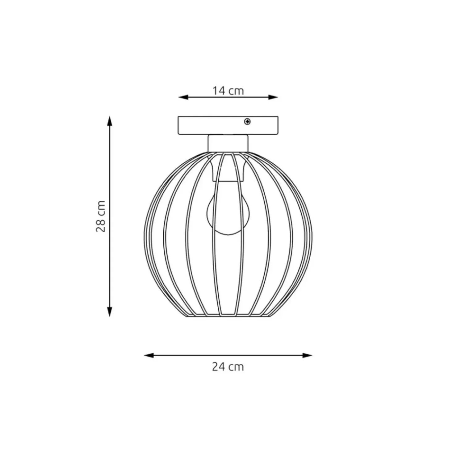 Store Sklep Kaja Złoto-czarna lampa sufitowa z drucianym kloszem 1370/1 z serii NEST