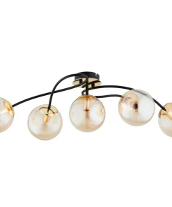 Outlet Sklep Kaja Złoto-czarna lampa sufitowa z kloszami AL 63243 z serii GILIAN