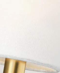 Złoty, podwójny kinkiet z abażurami FE-BRIANNA2-BB z serii BRIANNA*Sklep Kaja Online