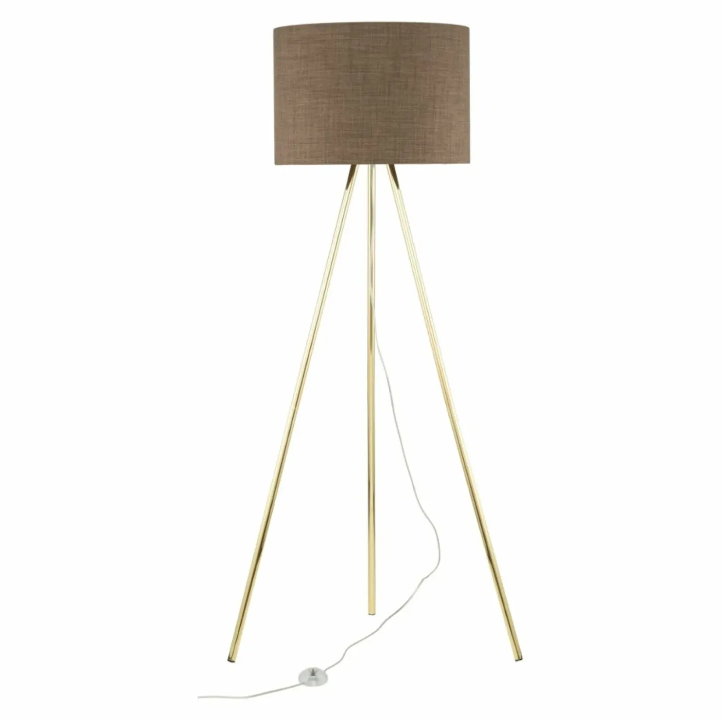 Złoty trójnóg z brązowym abażurem TK 16032 UMBERTO BROWN GOLD | Kaja*Sklep Kaja Flash Sale