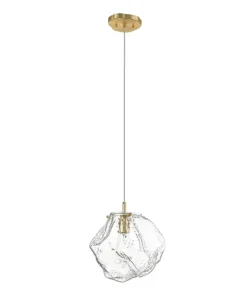 Fashion Sklep Kaja Złoty zwis z nieregularnym kloszem P0488-01B-U8AC ROCK | Kaja