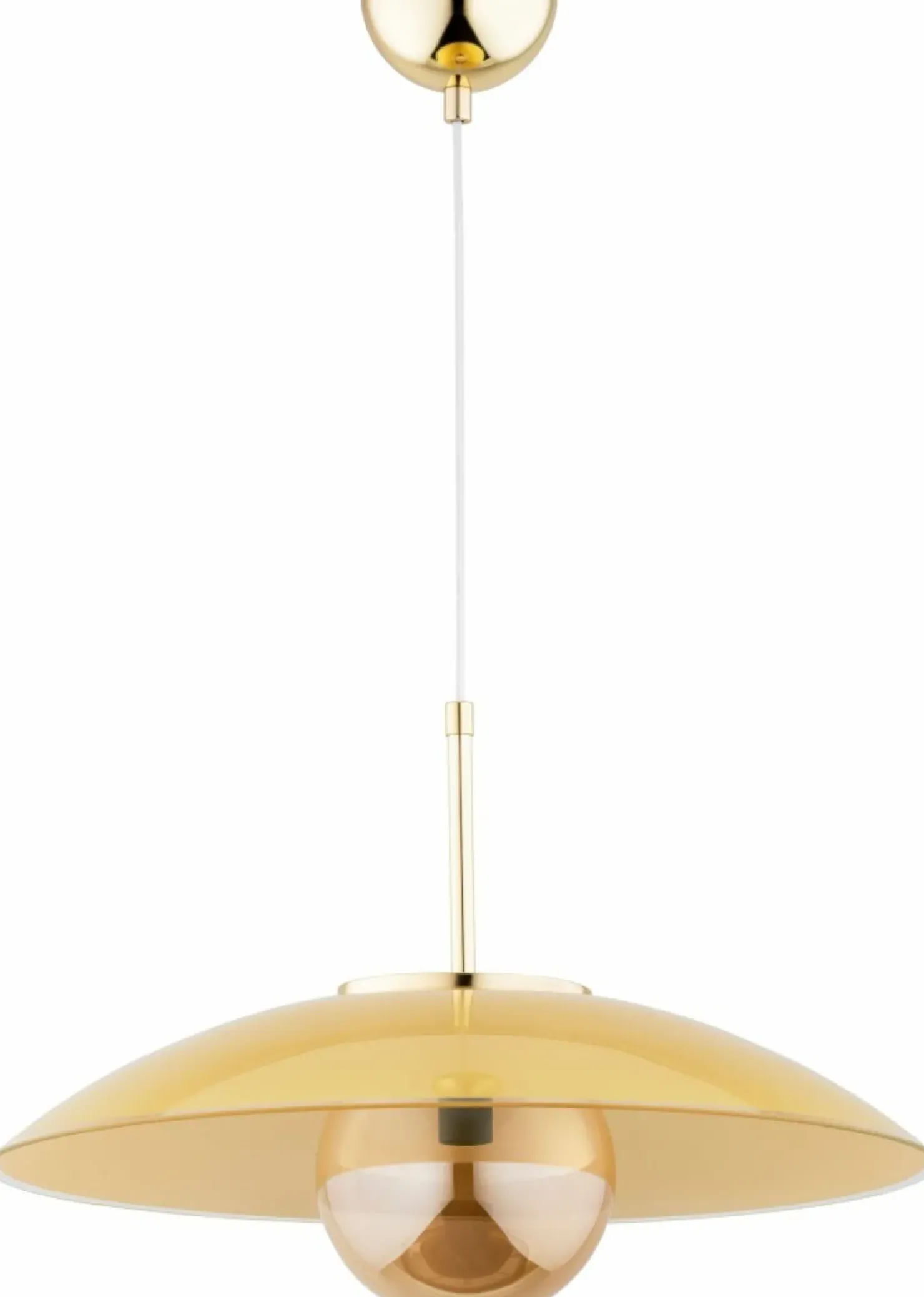 Clearance Sklep Kaja Złoty zwis z szerokim kloszem, lampa do kuchni AL 61212 ARUM | Kaja