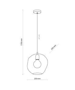 New Sklep Kaja Zwis z nierównym, bursztynowym kloszem TK 3368 SOL | Kaja Oświetlenie
